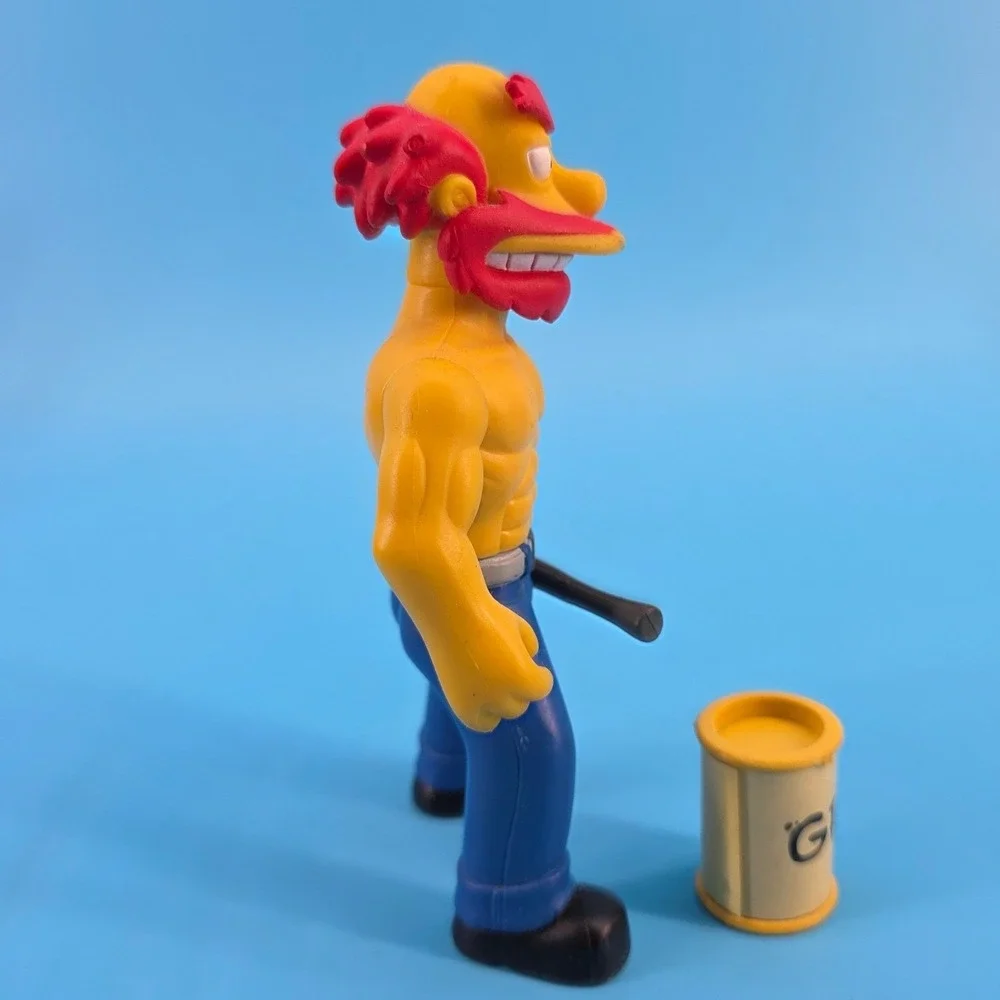 The Simpsons Groundskeeper Willie Action Figure Grease Me Up Playmates 2002‎